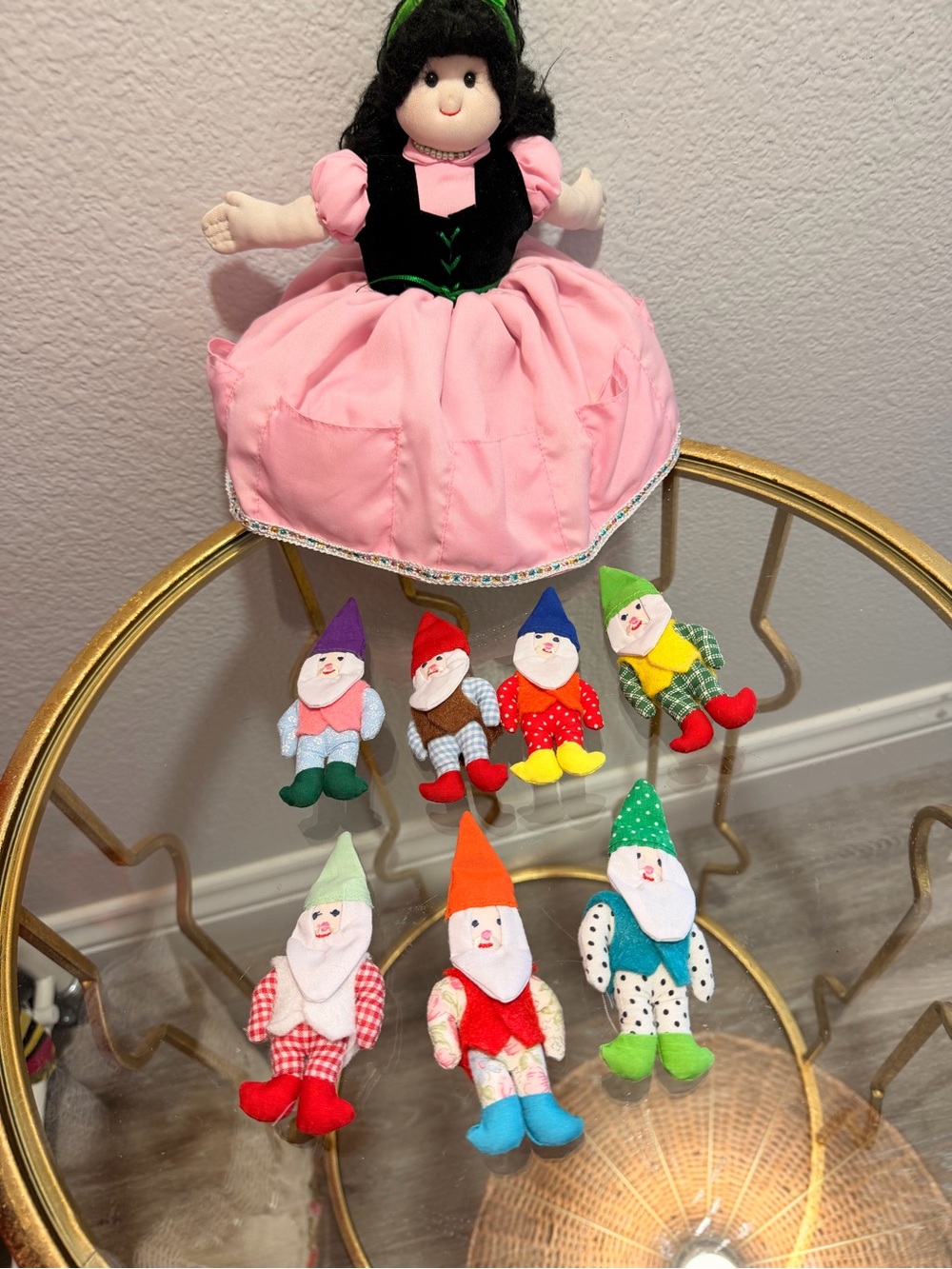 Vintage Rosalina Snow White 7 Dwarfs Reversible Doll Witch Baby Collection